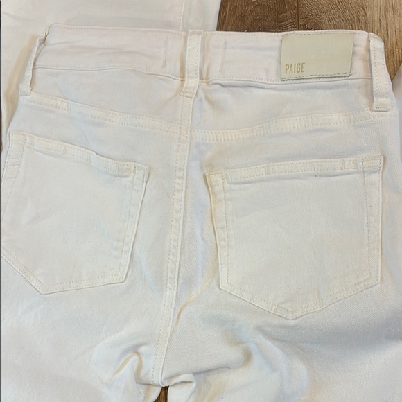 PAIGE White Flare & Wide Leg Jeans laurel canyon sz 24 - Picture 10 of 11
